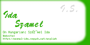 ida szamel business card